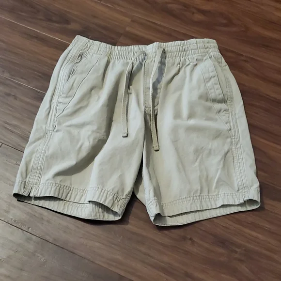 Abercrombie & Fitch Men's Drawstring Athletic Shorts in Light Khaki - Picture 1 of 8